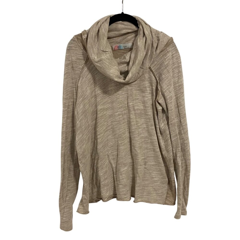 Free People Beach Cocoon Cowl Neck‎ Pullover Tan Top Size XS/S